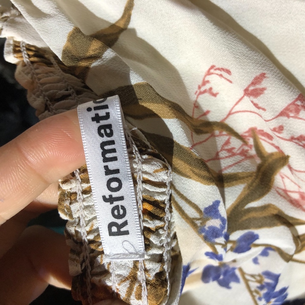 Reformation binx floral frolic mini dress  FINAL PRICE NO OFFER CONSIDERED - Picture 7 of 8